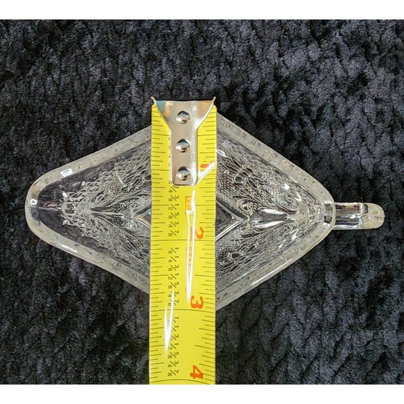 Indiana Glass Tiara Exclusives Sandwich Pattern Cream & Sugar Set Clear 1950s - Picture 7 of 11